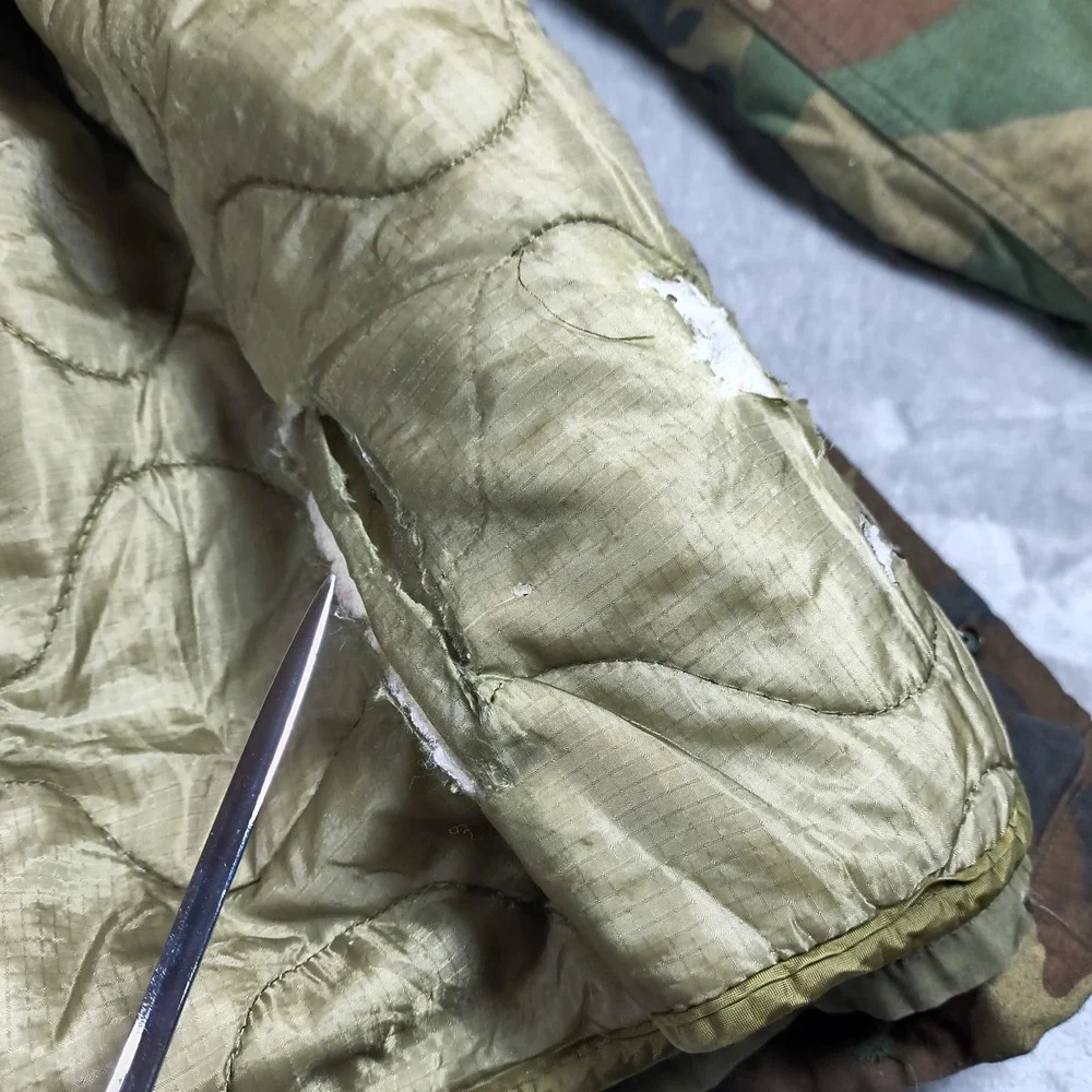 USMC Field Jacket‎ Mens Small Regular Woodland Camo Cold Weather Quilted Liner